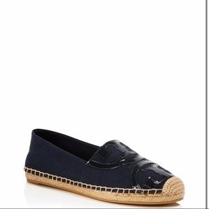 Tory Burch Poppy Espadrille Royal Navy Size 7 NWT